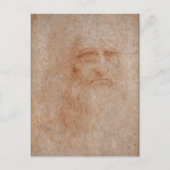 Leonardo Da Vinci, mutmaßliches Selbstportrait Postkarte (Vorderseite)
