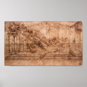 Leonardo da Vinci - Perspectival Poster