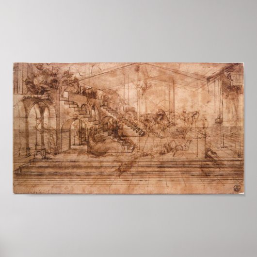 Leonardo da Vinci - Perspectival Poster (Vorne)
