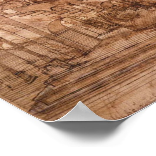 Leonardo da Vinci - Perspectival Poster (Ecke)