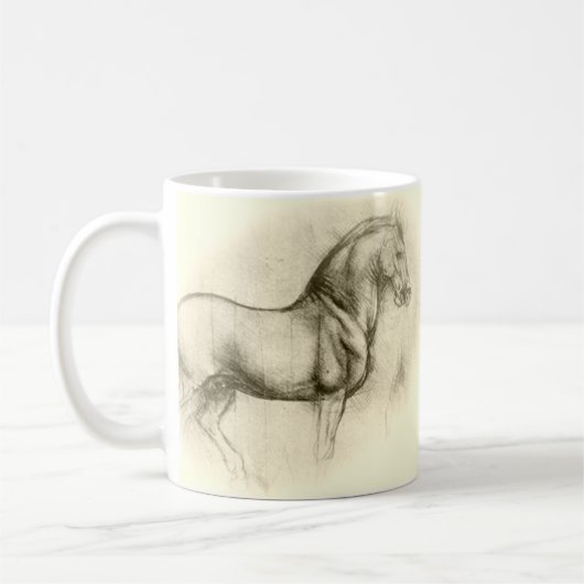 LEONARDO-DA-Vinci-Pferd Kaffeetasse (Links)
