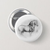 Leonardo da Vinci Pferdeknopf Button (Vorne & Hinten)