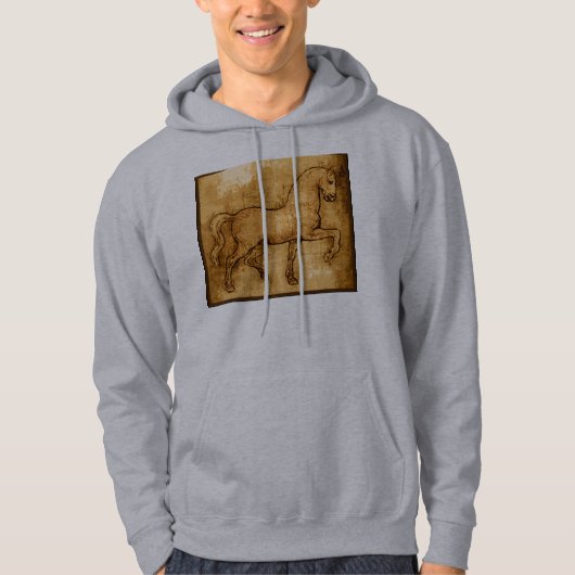 Leonardo da Vinci-Pferdekunst Hoodie (Vorderseite)