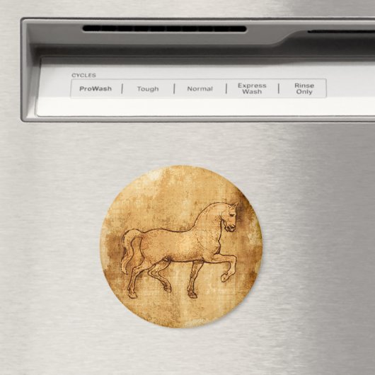 Leonardo Da Vinci Pferdekunst Magnet (In Situ (Geschirrspüler))