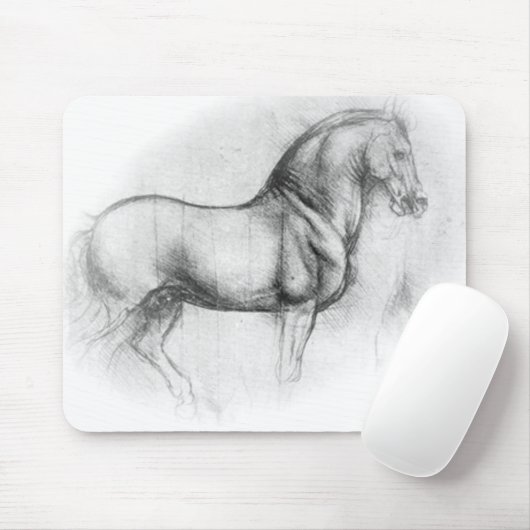 Leonardo da Vinci Pferdmousepad Mousepad (Mit Mouse)