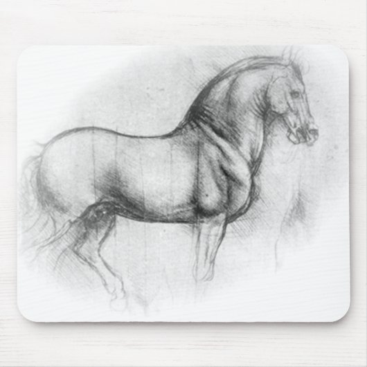 Leonardo da Vinci Pferdmousepad Mousepad (Vorne)