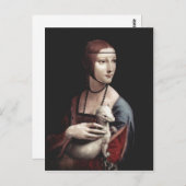 Leonardo da Vinci Portr?t einer Dame mit Hermelin  Postkarte (Vorne/Hinten)
