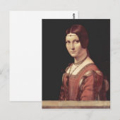 Leonardo da Vinci Portr?t einer Frau Postkarte (Vorne/Hinten)