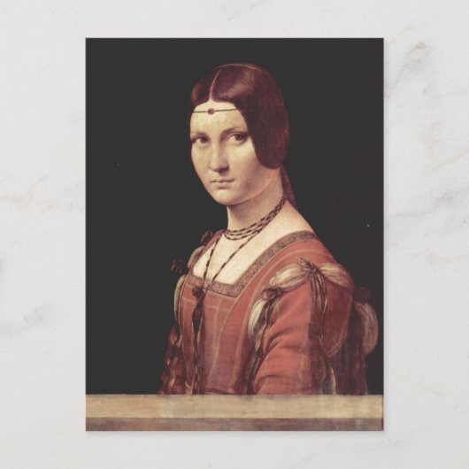 Leonardo da Vinci Portr?t einer Frau Postkarte (Vorderseite)