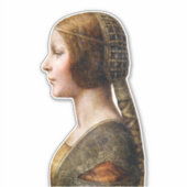 Leonardo da Vinci Portrait La Bella Principessa Aufkleber (Vorderseite)