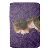 Leonardo da Vinci Portrait La Bella Principessa Badematte (Vorderseite Vertikal)