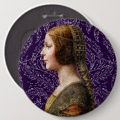 Leonardo da Vinci Portrait La Bella Principessa Button (Vorne & Hinten)