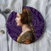 Leonardo da Vinci Portrait La Bella Principessa Button (Beispiel)