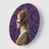 Leonardo da Vinci Portrait La Bella Principessa Große Wanduhr (Winkel)