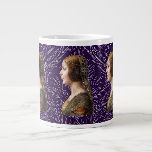 Leonardo da Vinci Portrait La Bella Principessa Jumbo-Tasse (Vorderseite)