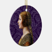 Leonardo da Vinci Portrait La Bella Principessa Keramik Ornament (Rechts)