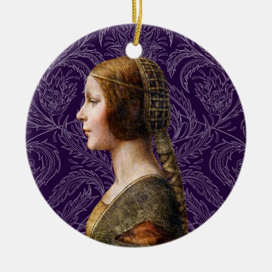Leonardo da Vinci Portrait La Bella Principessa Keramik Ornament (Vorne)