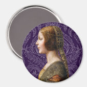 Leonardo da Vinci Portrait La Bella Principessa Magnet (Vorderseite/Rückseite)