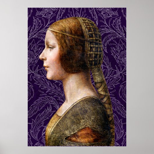 Leonardo da Vinci Portrait La Bella Principessa Poster (Vorne)