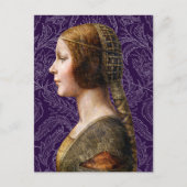 Leonardo da Vinci Portrait La Bella Principessa Postkarte (Vorderseite)