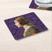 Leonardo da Vinci Portrait La Bella Principessa Rechteckiger Pappuntersetzer (angewinkelt)