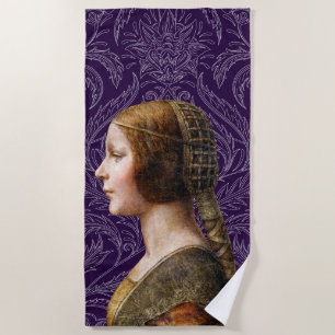 Leonardo da Vinci Portrait La Bella Principessa Strandtuch
