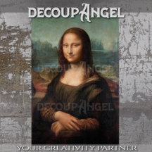 Leonardo da Vinci Portrait von Mona Lisa Dekoupage