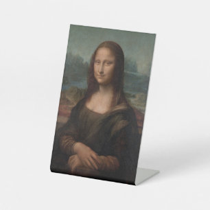 Leonardo da Vinci Portrait von Mona Lisa Sockelschild