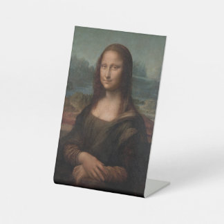 Leonardo da Vinci Portrait von Mona Lisa Sockelschild