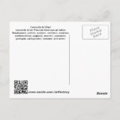 Leonardo da Vinci Postkarte (Rückseite)