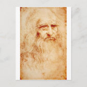 Leonardo da Vinci, purported self-portrait. Postkarte (Vorderseite)