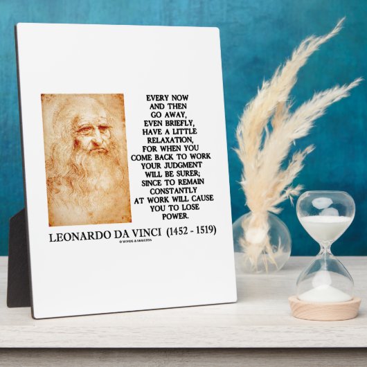 Leonardo da Vinci Relaxation Work Judgment Power Fotoplatte (Seite)