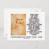 Leonardo da Vinci Relaxation Work Judgment Power Postkarte (Vorne/Hinten)