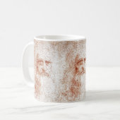 Leonardo da Vinci Rötel-Kunst-Tasse Kaffeetasse (Vorderseite Links)