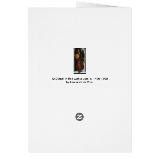 Leonardo da Vinci"s Ein Engel in Rot mit Lute (Hinten)