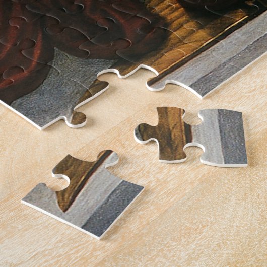 Leonardo da Vinci"s Ein Engel in Rot mit Lute Puzzle (Seite)