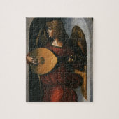 Leonardo da Vinci"s Ein Engel in Rot mit Lute Puzzle (Vertikal)