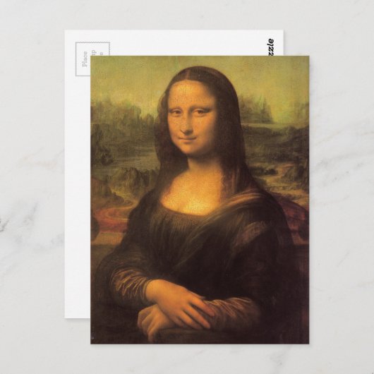 Leonardo Da Vinci’s Mona Lisa Postkarte (Vorne/Hinten)