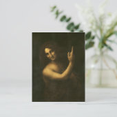 Leonardo da Vinci - Saint John the Baptist Malerei Postkarte (Stehend Vorderseite)