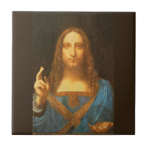 Leonardo da Vinci Salvator Mundi Keramik Tile