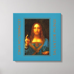 LEONARDO DA VINCI SALVATOR MUNDI LEINWANDDRUCK