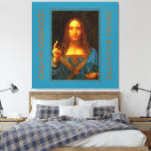 LEONARDO DA VINCI SALVATOR MUNDI LEINWANDDRUCK (Insitu (Schlafzimmer))