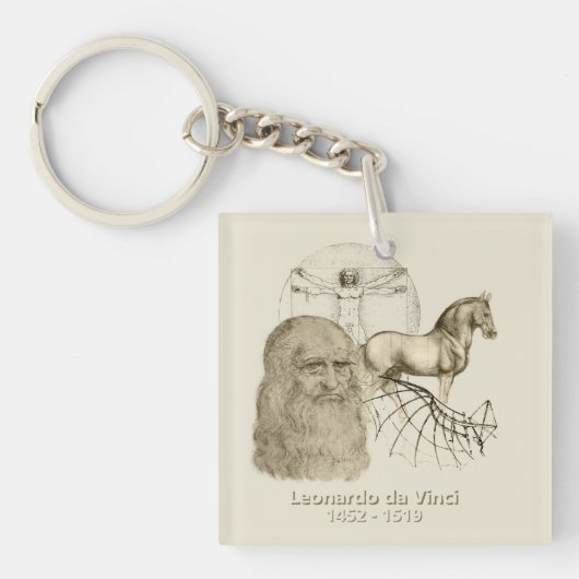 Leonardo da Vinci Schlüsselanhänger (Vorderseite)
