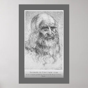 Leonardo Da Vinci - Selbstportrait Poster