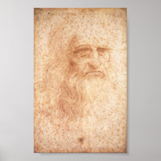 Leonardo da Vinci Selbstportrait Poster c. 1513