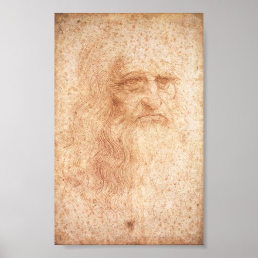 Leonardo da Vinci Selbstportrait Poster c. 1513 (Vorne)