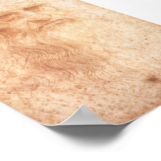 Leonardo da Vinci Selbstportrait Poster c. 1513 (Ecke)