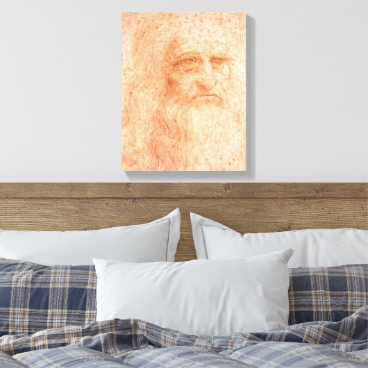Leonardo da Vinci Selbstportrait Roter Chalk Leinwanddruck (Insitu (Schlafzimmer))
