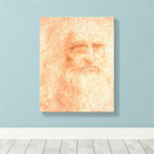 Leonardo da Vinci Selbstportrait Roter Chalk Leinwanddruck (Insitu (Holzboden))