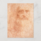 Leonardo da Vinci Selbstportrait Roter Chalk Postkarte (Vorderseite)